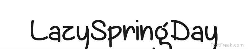 LazySpringDay font preview