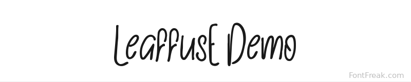 LeaffusE Demo font preview
