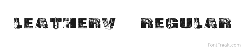 LeatherV2 Regular font preview