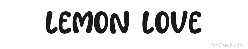 Lemon Love font preview