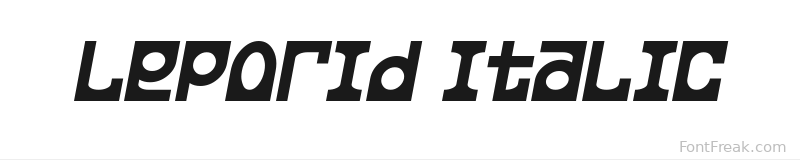 Leporid Italic font preview