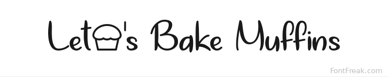Let's Bake Muffins font preview