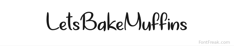 LetsBakeMuffins font preview