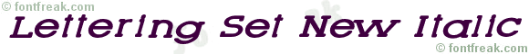Lettering Set New Italic