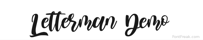 Letterman Demo font preview