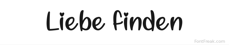 Liebe finden font preview