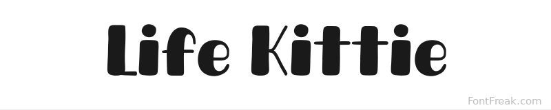 Life Kittie font preview