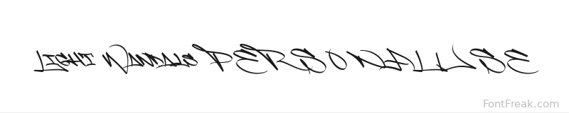 Light Wandals PERSONAL USE font preview