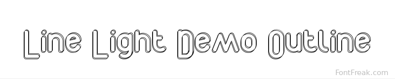 Line Light Demo Outline font preview