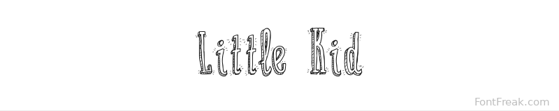Little Kid font preview
