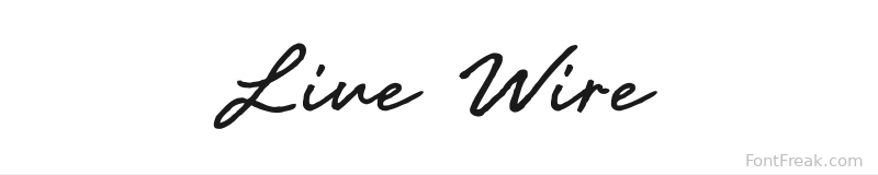 Live Wire font preview