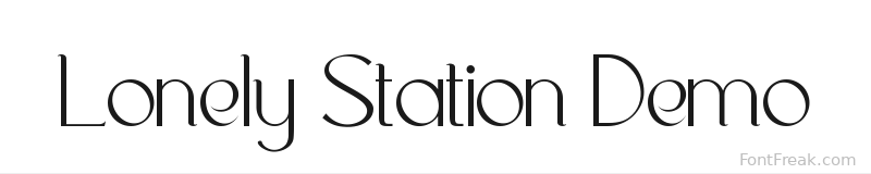 Lonely Station Demo font preview