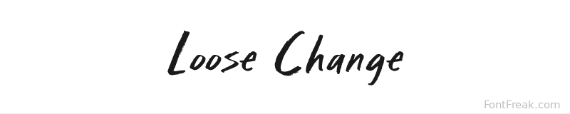 Loose Change font preview