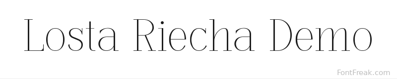 Losta Riecha Demo font preview