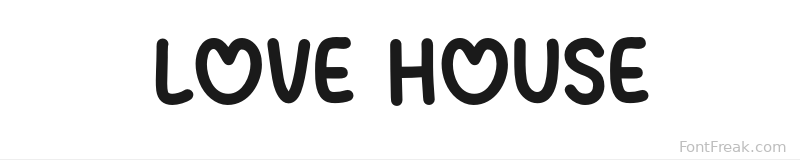 Love House font preview