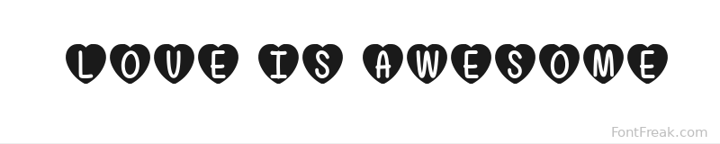  Love Is Awesome font preview