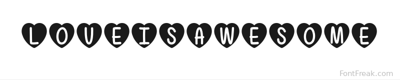 LoveIsAwesome font preview