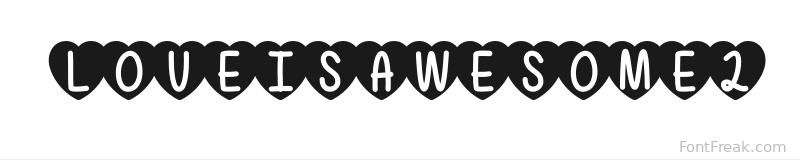 LoveIsAwesome2 font preview