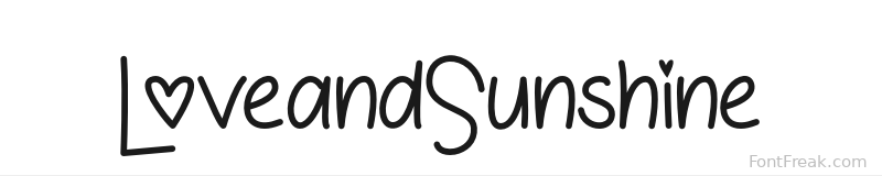 LoveandSunshine font preview