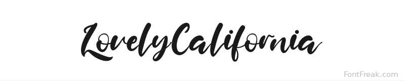 LovelyCalifornia font preview