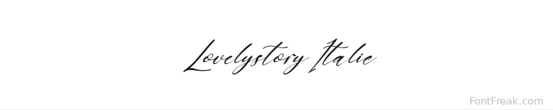 Lovelystory Italic font preview