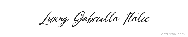 Loving Gabriella Italic font preview