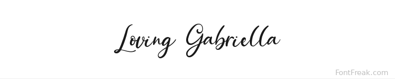 Loving Gabriella font preview