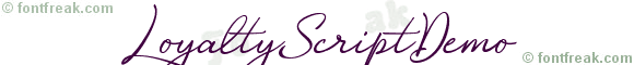 LoyaltyScriptDemo font preview