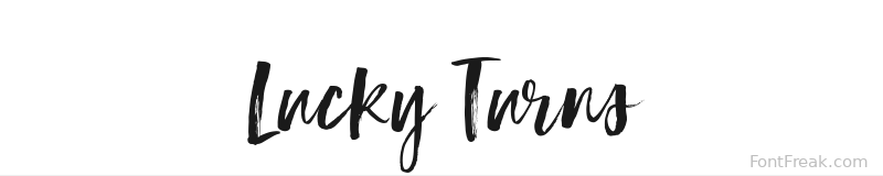 Lucky Turns font preview