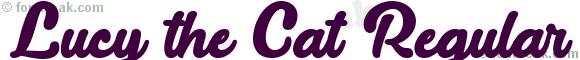 Lucy the Cat Regular font preview
