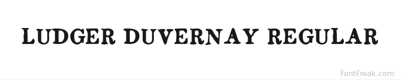 Ludger Duvernay Regular font preview