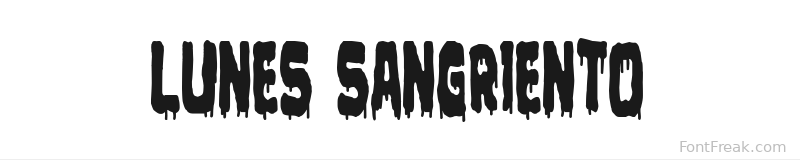 Lunes Sangriento font preview