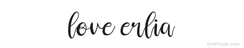 love erlia font preview