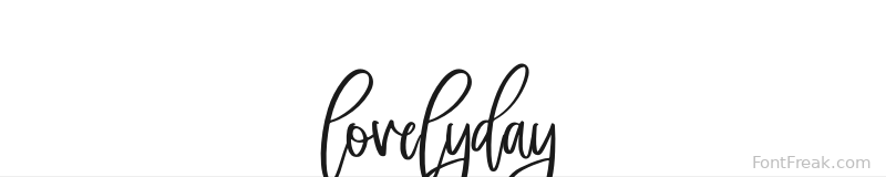 lovelyday font preview
