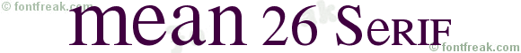 MEAN 26 Serif