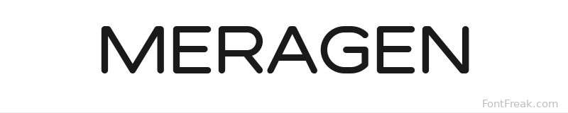 MERAGEN font preview