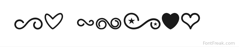 MF Dings 3 font preview