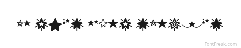 MF Star Dings Regular font preview