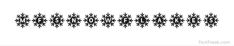 MFSnowflakes font preview
