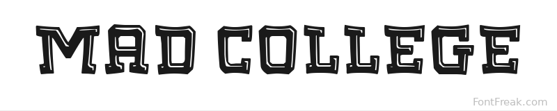Mad College font preview