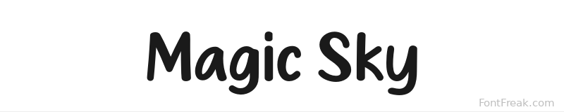 Magic Sky font preview
