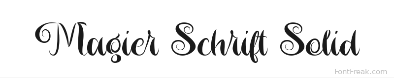 Magier Schrift Solid font preview