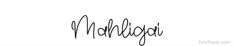 Mahligai font preview
