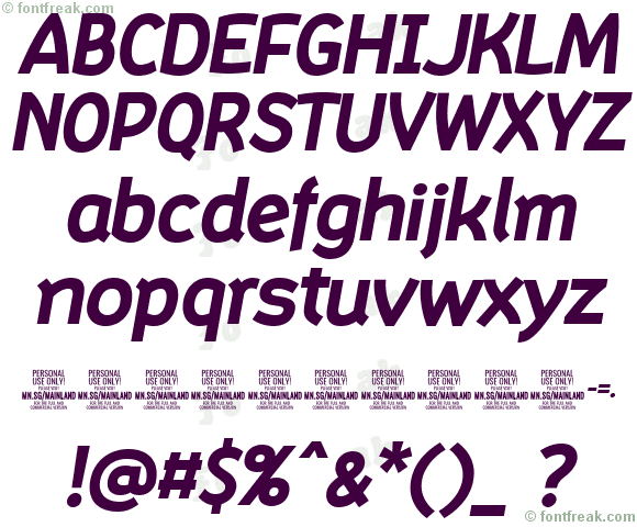 Mainland PERSONAL Bold Italic