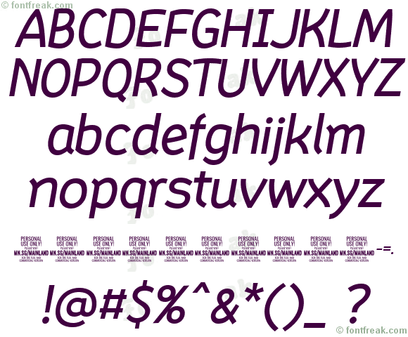 Mainland PERSONAL Medium Italic