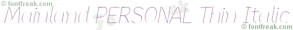 Mainland PERSONAL Thin Italic