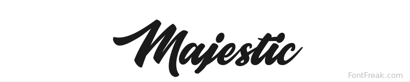 Majestic font preview