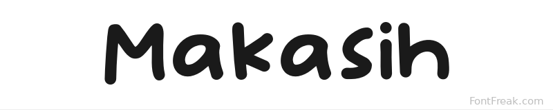 Makasih font preview
