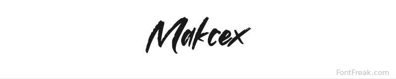 Makcex font preview