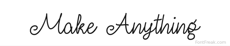 Make Anything font preview